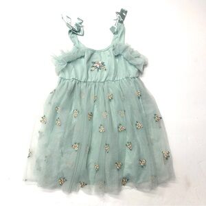 Audrey Camille Mint Green Tulle Tutu Special Occasion Fancy Floral Dress